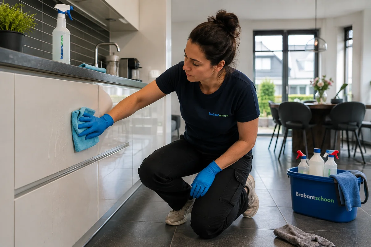 Brabantschoon-medewerkster verzorgt periodieke schoonmaak van het keukenblok